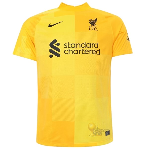 Calcio Maglie Away Maglia Portiere Liverpool 2021 2022 Giallo
