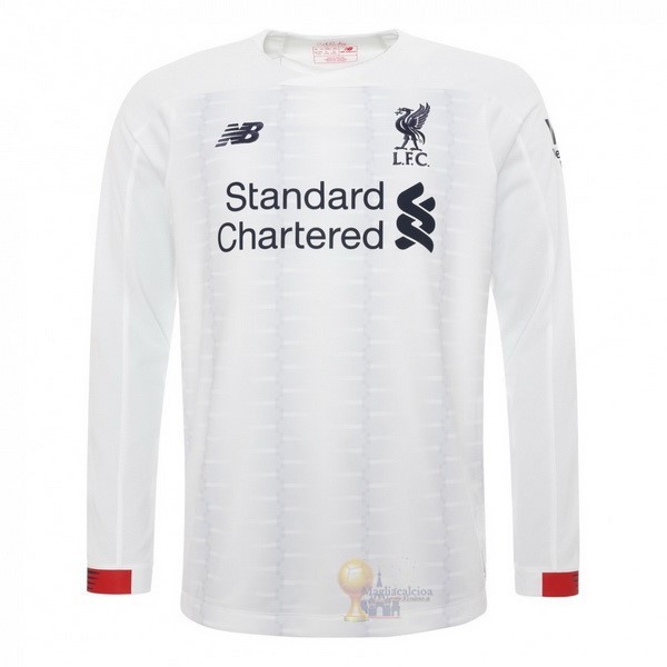 Calcio Maglie Away Manica lunga Liverpool 2019 2020 Bianco