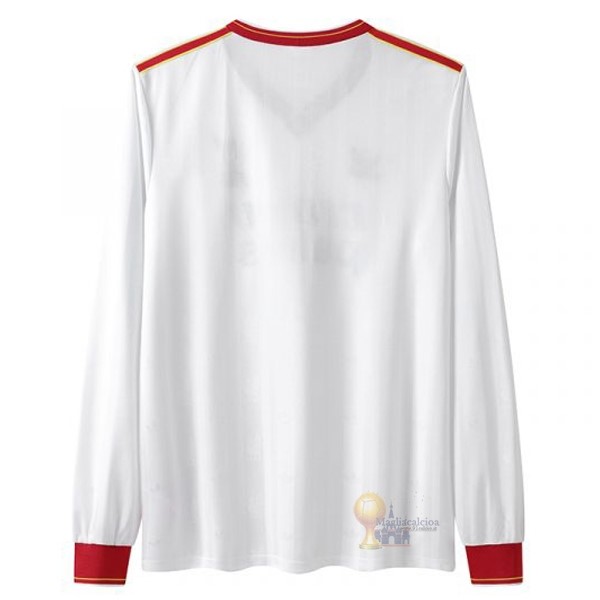 Calcio Maglie Away Manica lunga Liverpool Stile rétro 1985 1986 Bianco