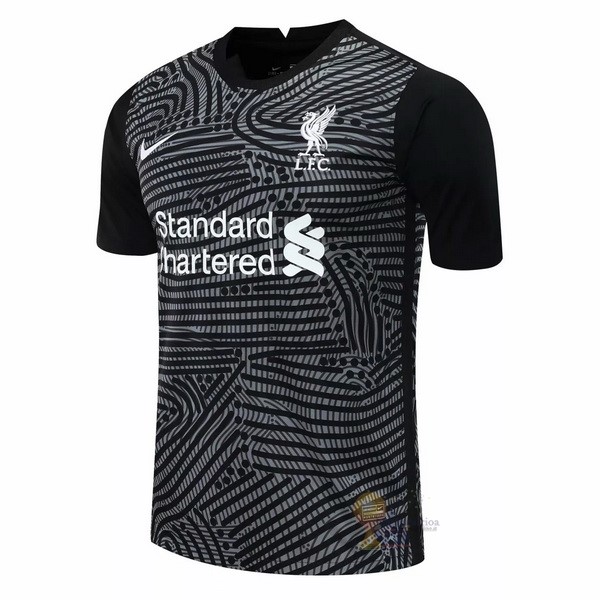 Calcio Maglie Entrenamiento Liverpool 2020 2021 Grigio Nero