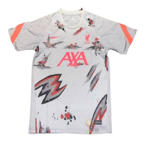 Calcio Maglie Formazione Liverpool 2020 2021 Bianco Rosso