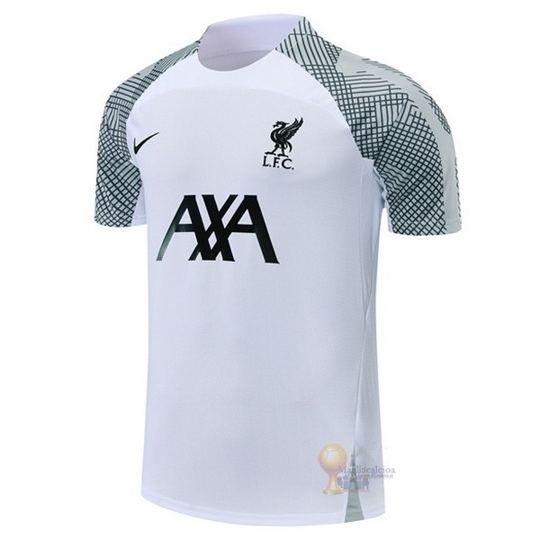 Calcio Maglie Formazione Liverpool 2022 2023 Bianco Grigio