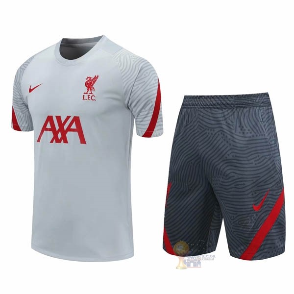 Calcio Maglie Formazione Set Completo Liverpool 2020 2021 Grigio