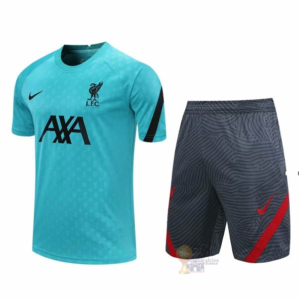 Calcio Maglie Formazione Set Completo Liverpool 2020 2021 Verde Grigio