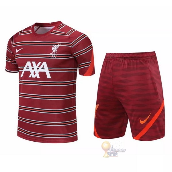 Calcio Maglie Formazione Set Completo Liverpool 2021 2022 Rosso Bianco