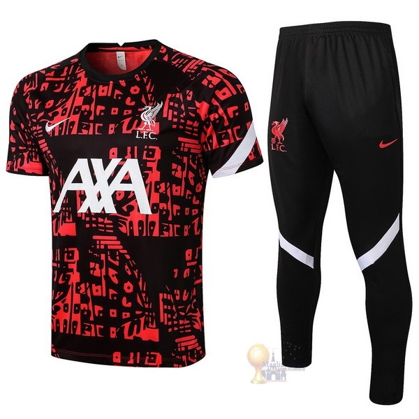 Calcio Maglie Formazione Set Completo Liverpool 2021 2022 Rosso I Nero