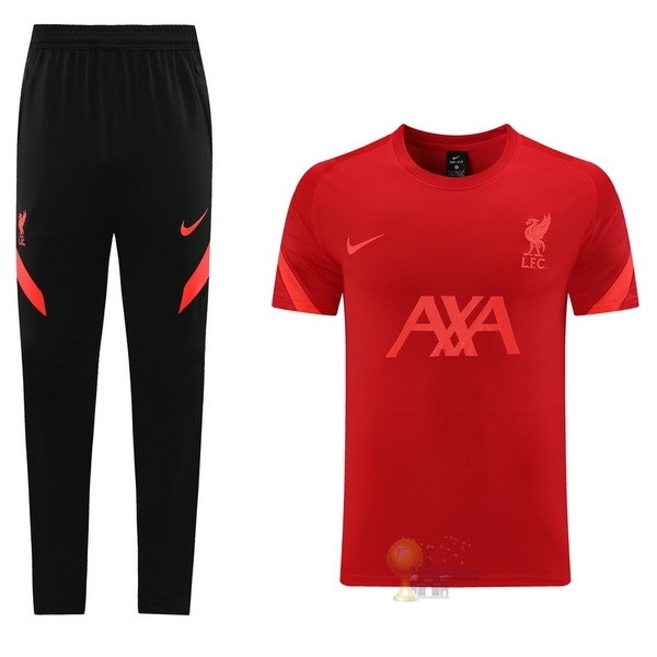 Calcio Maglie Formazione Set Completo Liverpool 2021 2022 Rosso Nero