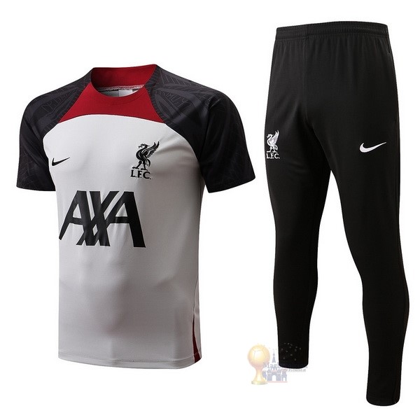 Calcio Maglie Formazione Set Completo Liverpool 2022 2023 Bianco Nero Rosso