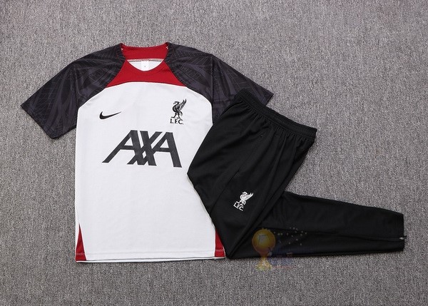 Calcio Maglie Formazione Set Completo Liverpool 2022 2023 Bianco Nero Rosso