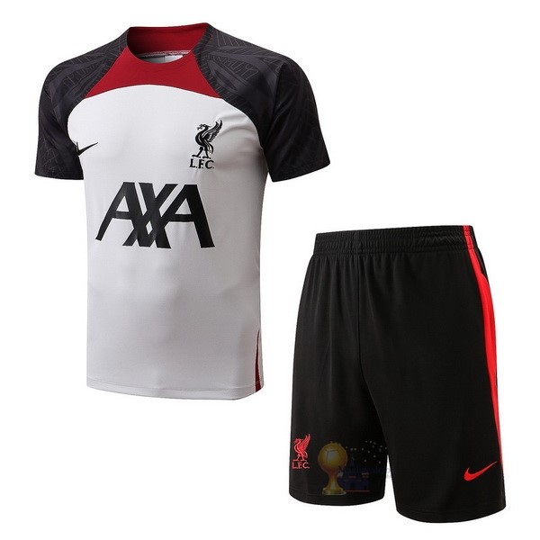 Calcio Maglie Formazione Set Completo Liverpool 2022 2023 Bianco Rosso Nero
