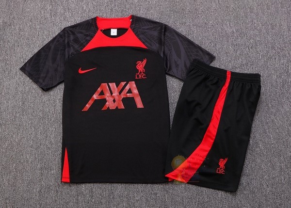 Calcio Maglie Formazione Set Completo Liverpool 2022 2023 Nero II Rosso
