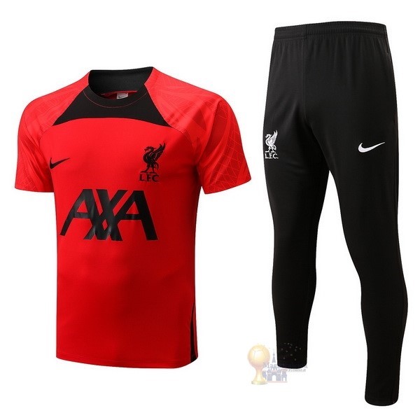 Calcio Maglie Formazione Set Completo Liverpool 2022 2023 Nero Rosso