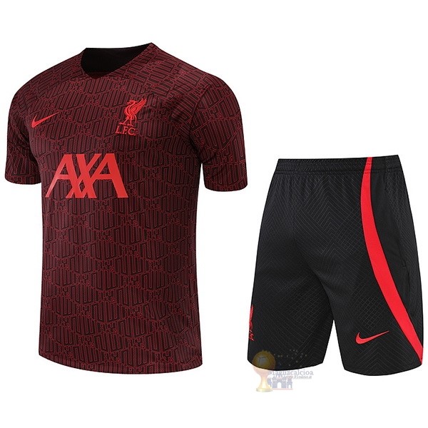 Calcio Maglie Formazione Set Completo Liverpool 2022 2023 Rosso Navy