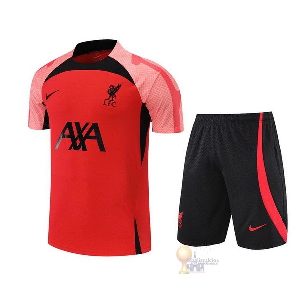 Calcio Maglie Formazione Set Completo Liverpool 2022 2023 Rosso Nero