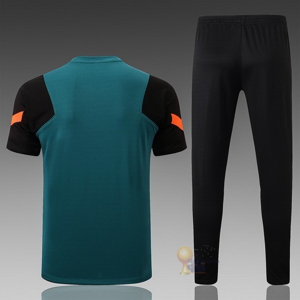 Calcio Maglie Formazione Set Completo Liverpool 2022 2023 Verde Nero Arancione