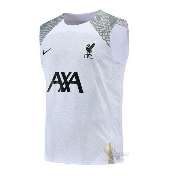 Calcio Maglie Formazione Sin Mangas Liverpool 2022 2023 Bianco Grigio