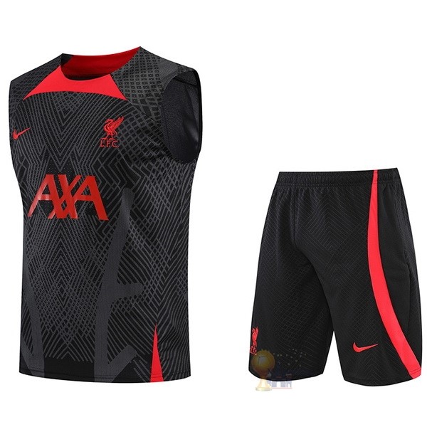 Calcio Maglie Formazione Sin Mangas Set Completo Liverpool 2022 2023 Nero Rosso