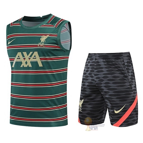 Calcio Maglie Formazione Sin Mangas Set Completo Liverpool 2022 2023 Verde Nero