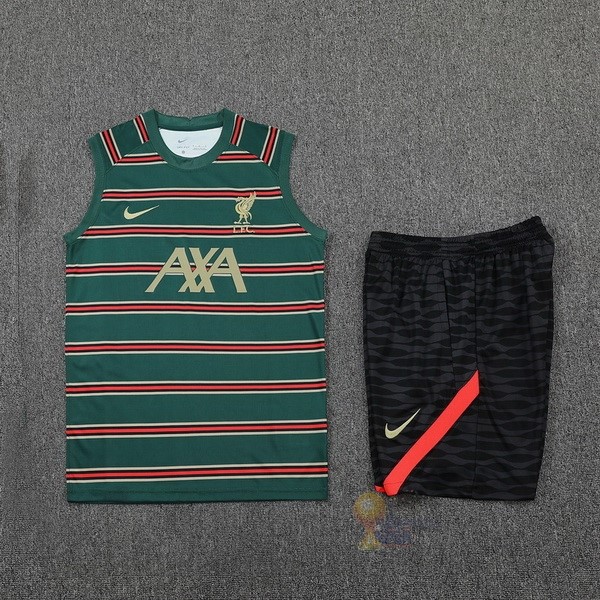 Calcio Maglie Formazione Sin Mangas Set Completo Liverpool 2022 2023 Verde Nero