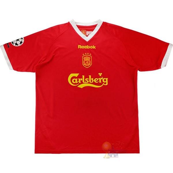 Calcio Maglie Home Maglia Liverpool Stile rétro 2001 2003 Rosso