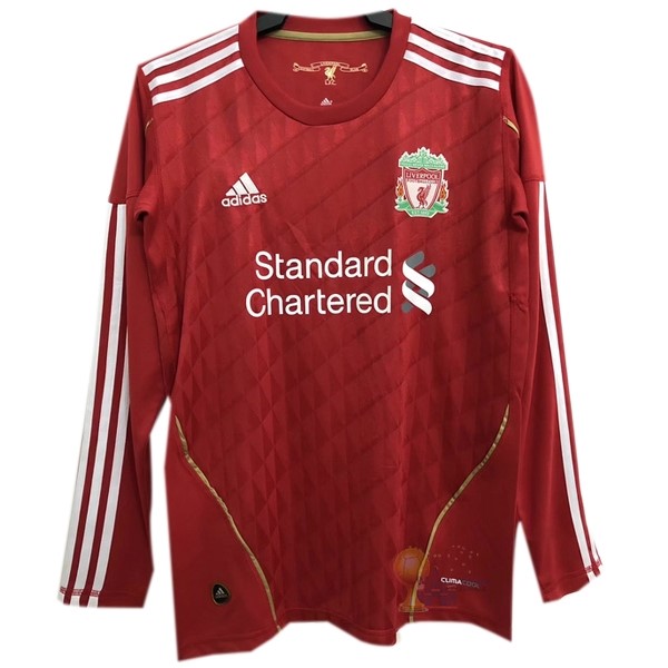 Calcio Maglie Home Manica lunga Liverpool Stile rétro 2010 2012 Rosso