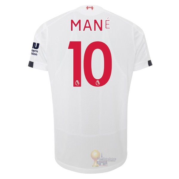 Calcio Maglie NO.10 Mane Away Maglia Liverpool 2019 2020 Bianco