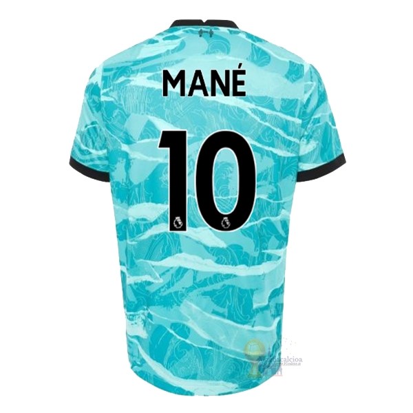 Calcio Maglie NO.10 Mane Away Maglia Liverpool 2020 2021 Blu