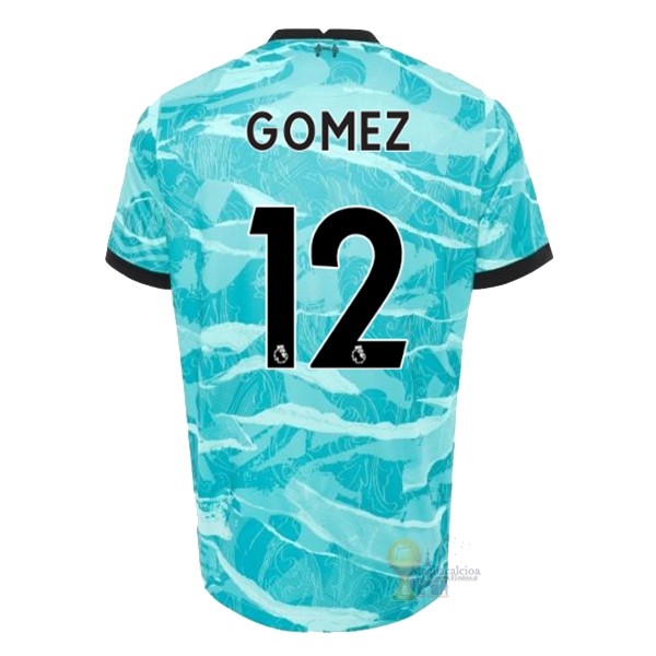 Calcio Maglie NO.12 Gomez Away Maglia Liverpool 2020 2021 Blu