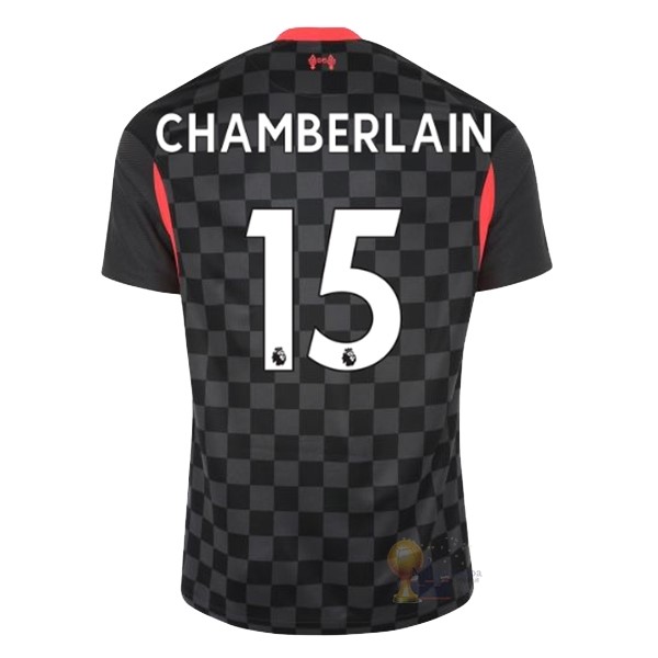Calcio Maglie NO.15 Chamberlain Terza Maglia Liverpool 2020 2021 Nero