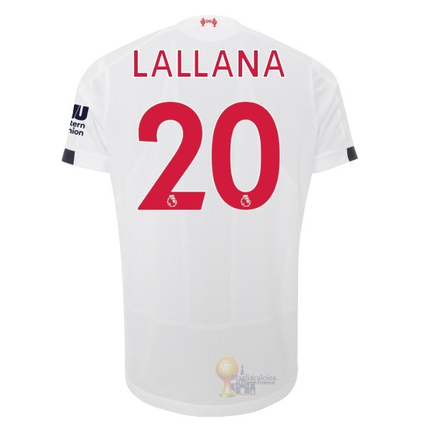 Calcio Maglie NO.20 Lallana Away Maglia Liverpool 2019 2020 Bianco