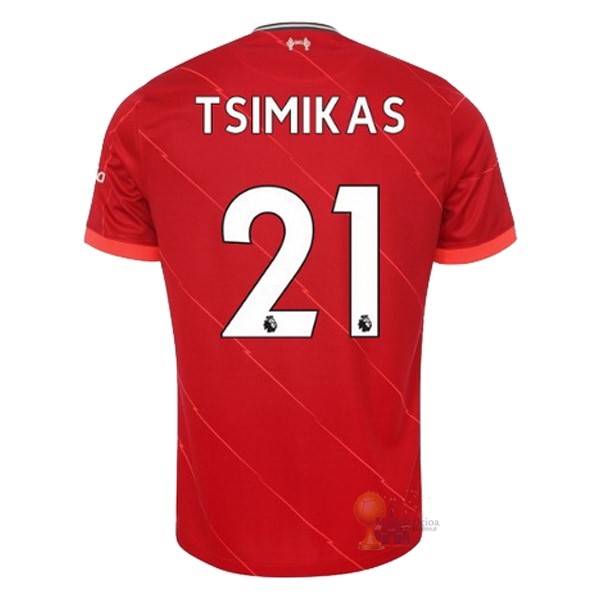 Calcio Maglie NO.21 Tsimikas Home Maglia Liverpool 2021 2022 Rosso
