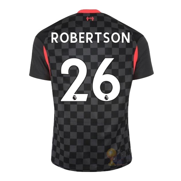 Calcio Maglie NO.26 Robertson Terza Maglia Liverpool 2020 2021 Nero