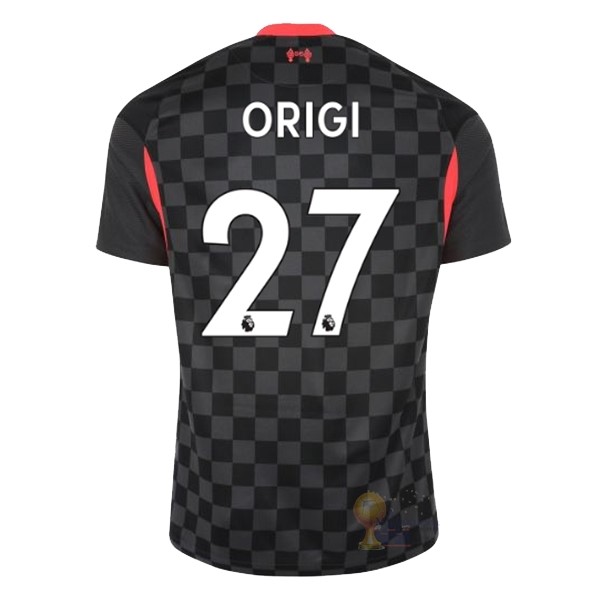 Calcio Maglie NO.27 Origi Terza Maglia Liverpool 2020 2021 Nero