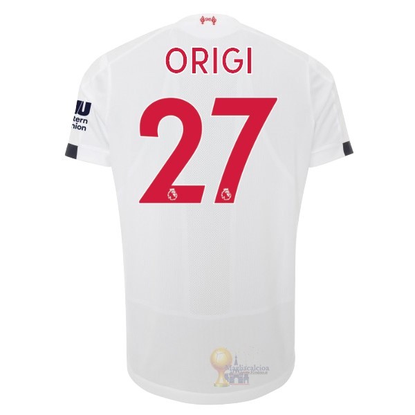 Calcio Maglie NO.27 Oroigi Away Maglia Liverpool 2019 2020 Bianco