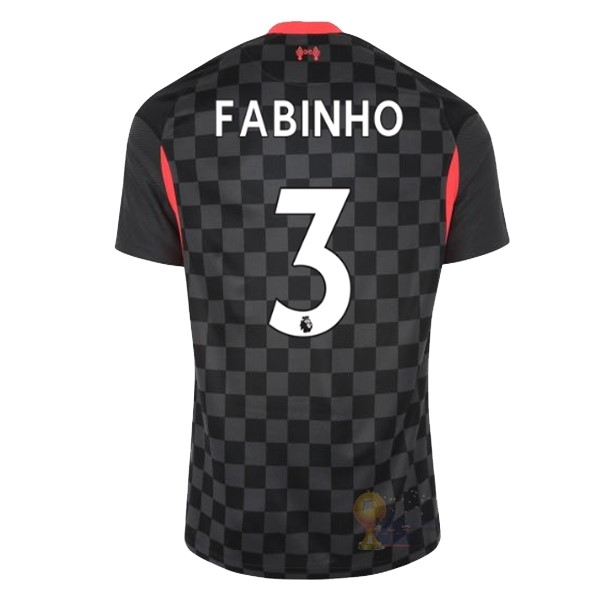 Calcio Maglie NO.3 Fabinho Terza Maglia Liverpool 2020 2021 Nero