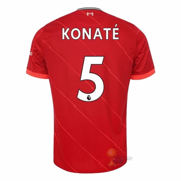 Calcio Maglie NO.5 Konaté Home Maglia Liverpool 2021 2022 Rosso