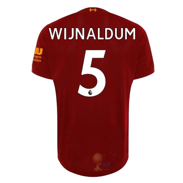 Calcio Maglie NO.5 Wijnaldum Home Maglia Liverpool 2019 2020 Rosso