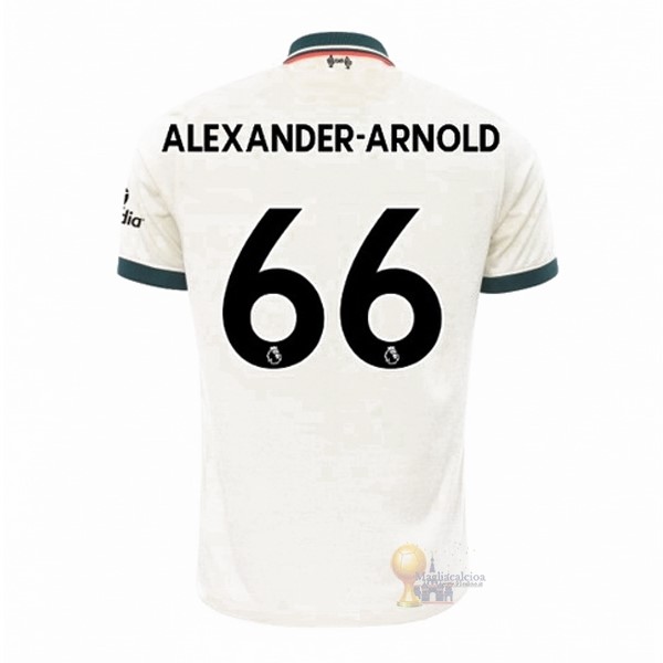 Calcio Maglie NO.66 Arnold Away Maglia Liverpool 2021 2022 Bianco