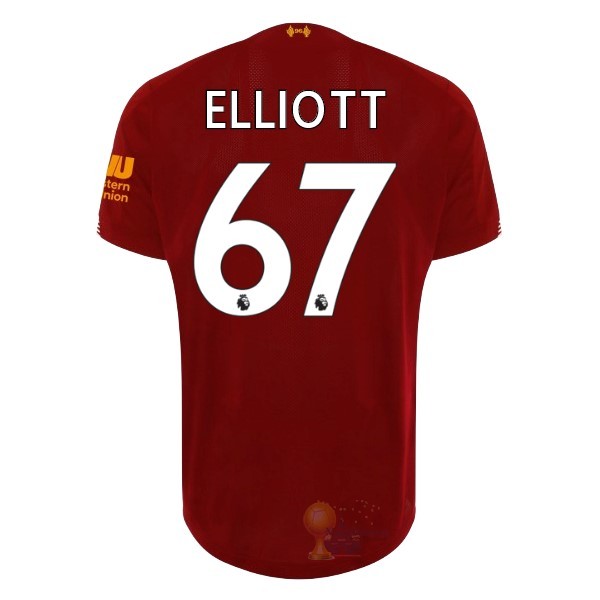 Calcio Maglie NO.67 Elliott Home Maglia Liverpool 2019 2020 Rosso