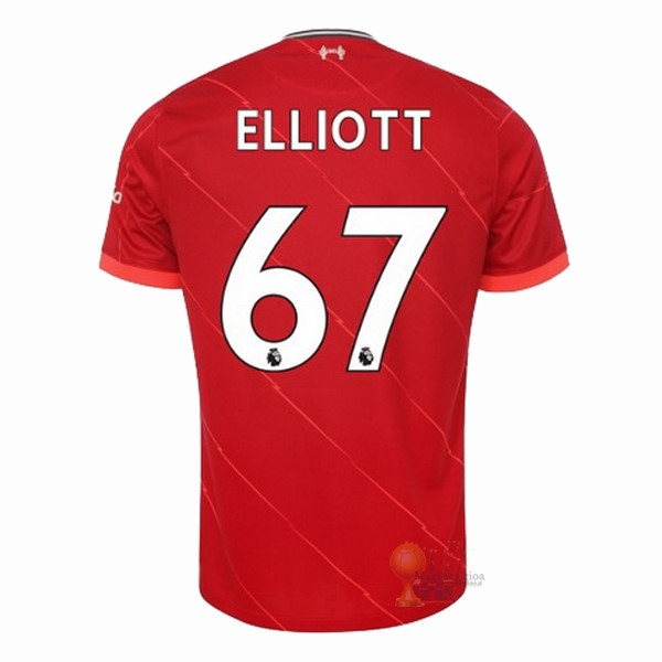 Calcio Maglie NO.67 Elliott Home Maglia Liverpool 2021 2022 Rosso