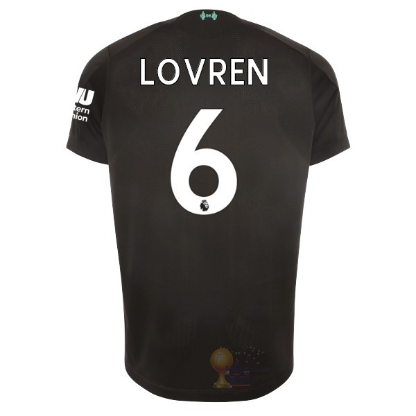 Calcio Maglie NO.6 Lovren Terza Maglia Liverpool 2019 2020 Nero
