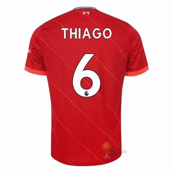 Calcio Maglie NO.6 Thiago Home Maglia Liverpool 2021 2022 Rosso
