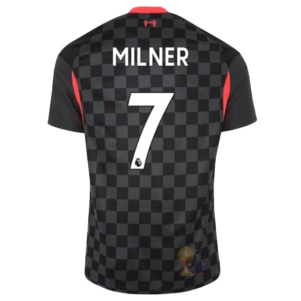 Calcio Maglie NO.7 Milner Terza Maglia Liverpool 2020 2021 Nero