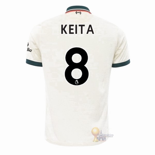 Calcio Maglie NO.8 Keita Away Maglia Liverpool 2021 2022 Bianco