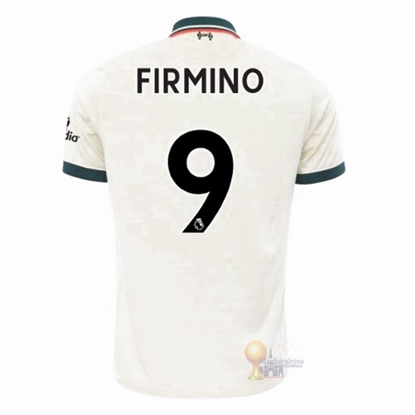 Calcio Maglie NO.9 Firmino Away Maglia Liverpool 2021 2022 Bianco