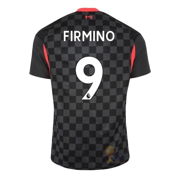 Calcio Maglie NO.9 Firmino Terza Maglia Liverpool 2020 2021 Nero