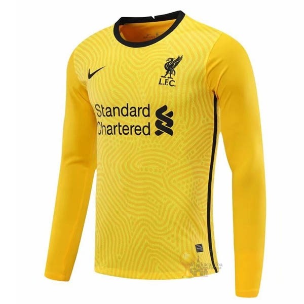 Calcio Maglie Segunda Manga Larga Portero Liverpool 2020 2021 Nero