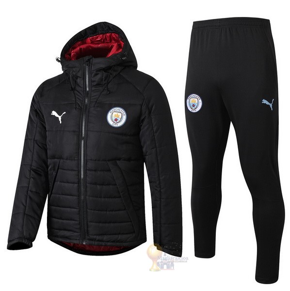 Calcio Maglie Giù Giacca Set Completo Manchester City 2019 2020 Nero