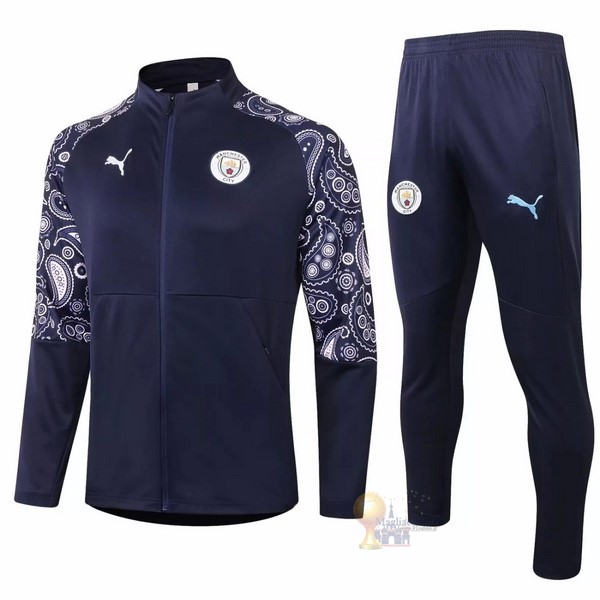 Calcio Maglie Giacca Manchester City 2020 2021 Blu Navy