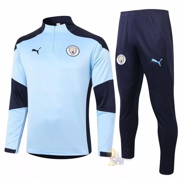 Calcio Maglie Giacca Manchester City 2020 2021 Blu Nero
